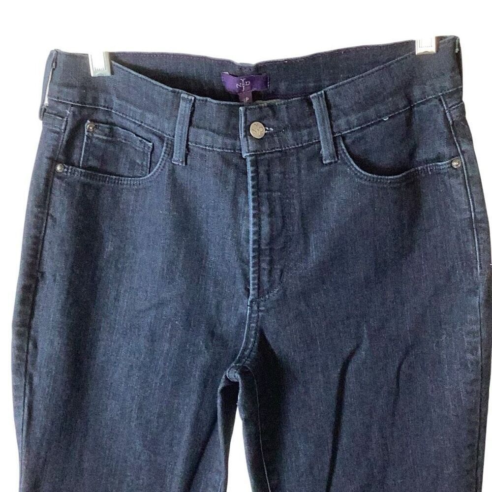 NYDJ Barbara Bootcut Jeans Women’s 6P Dark Wash Stretch Denim Petite Made in USA - Picture 2 of 8